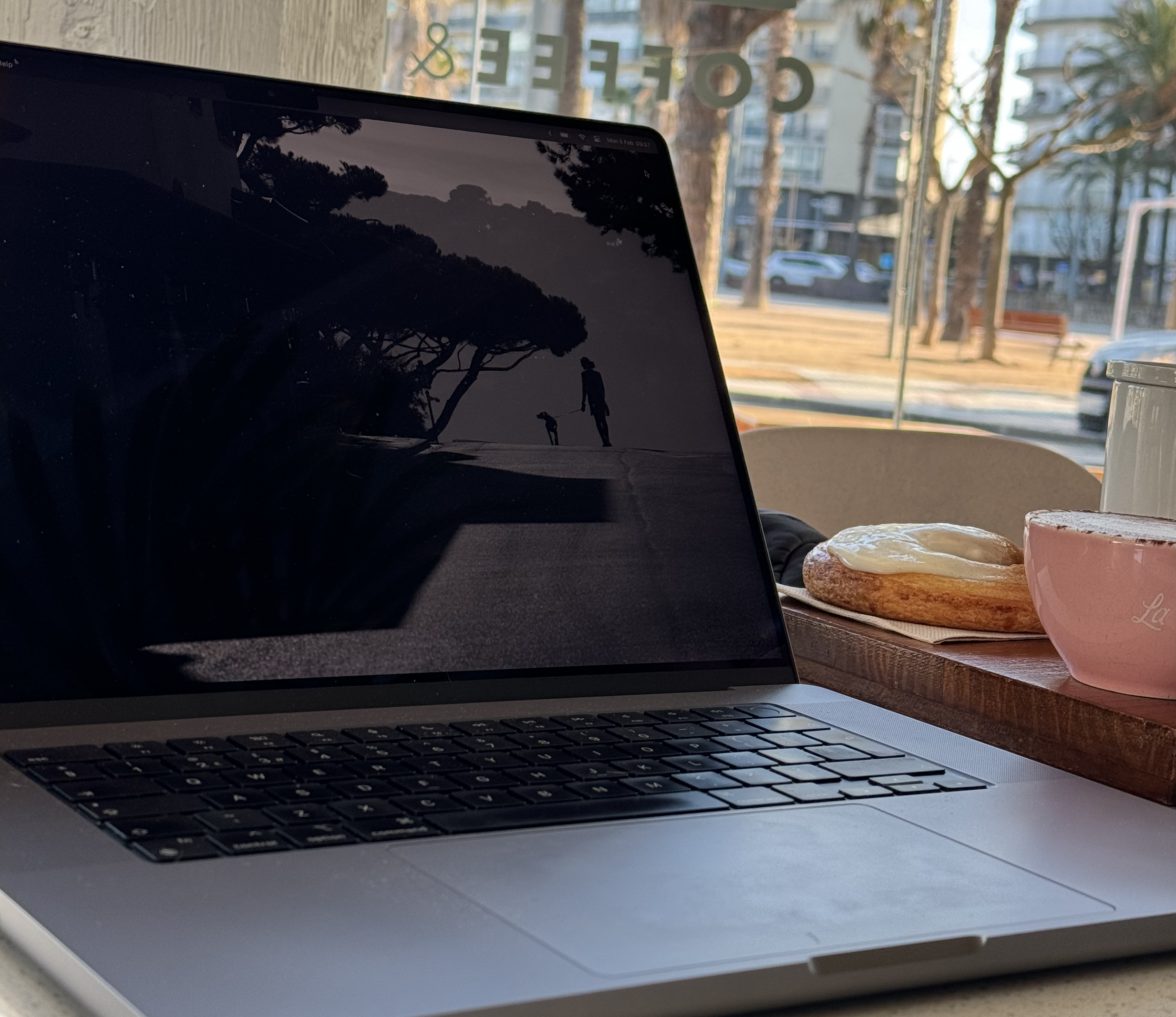 Building Packd on my laptop in a coffee house